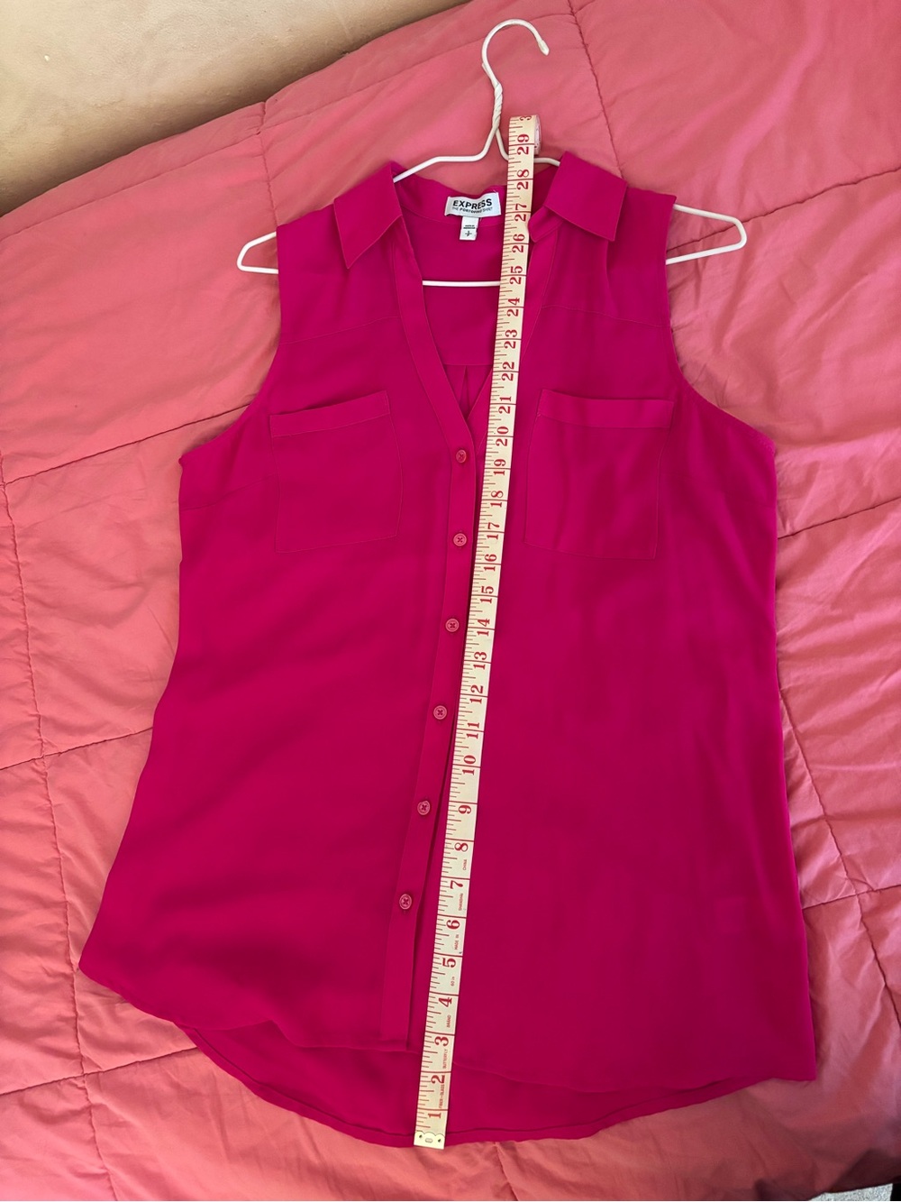 Express Pink Portofino Sleeveless Blouse - Picture 6 of 6